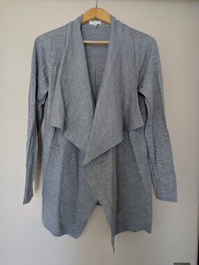 Merino Wool Cardigan Gray Size M 100% Merino